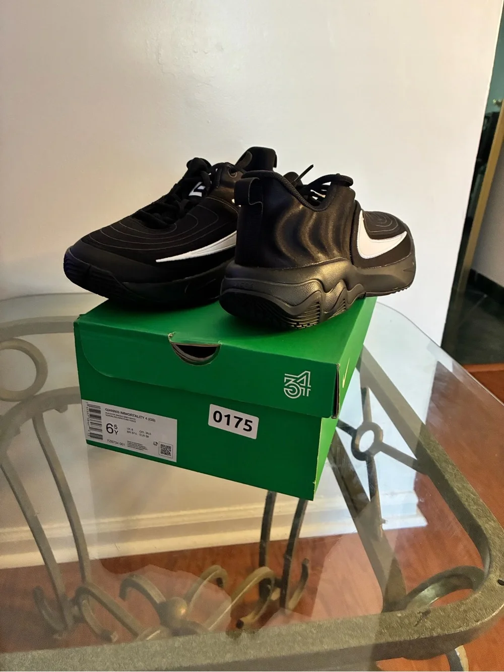Nike Black Sneakers with White Swoosh Accent